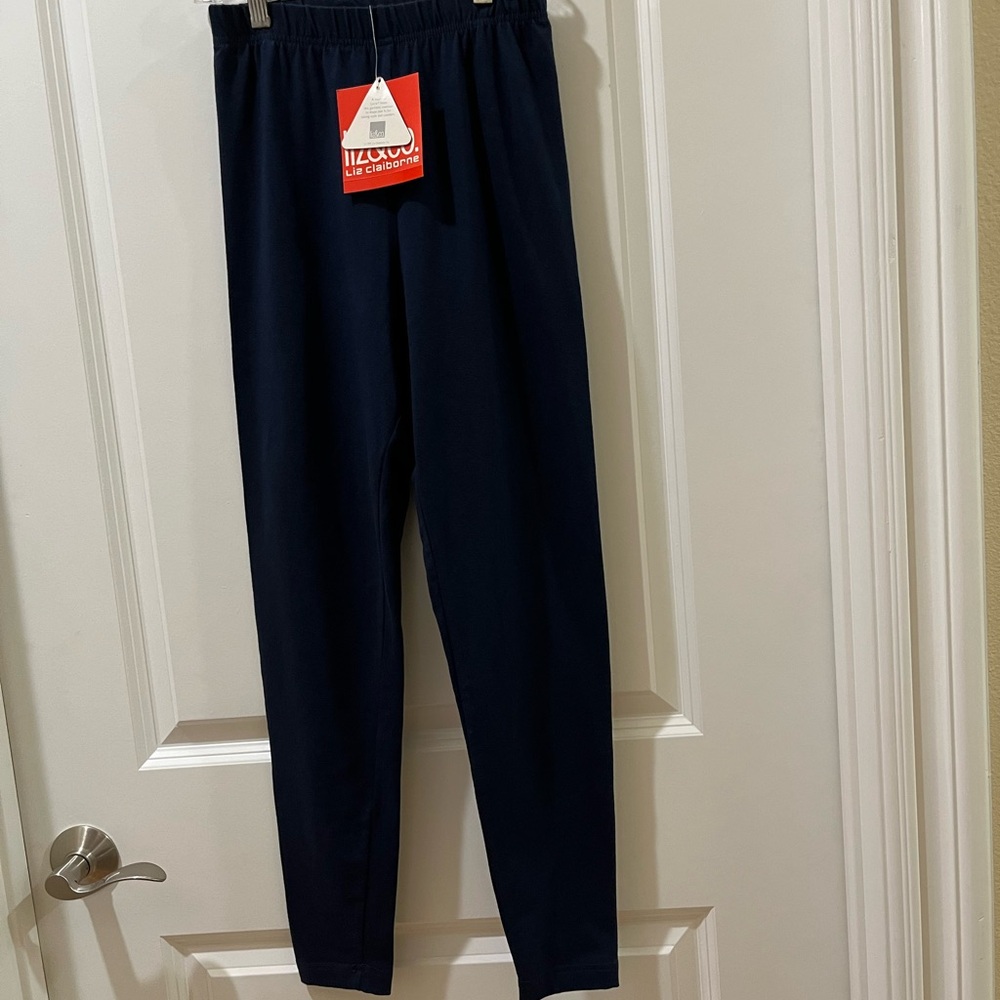 LIZ & CO (NWT) Women’s Navy Exercise Stretch Pants. Size S